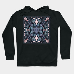 Flower Mandala Summertime - Pink & Dark Gray Hoodie